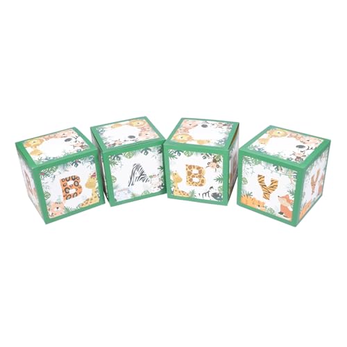 VICASKY Babyparty- – 4 Ballonboxen Mit Tiermuster – Einzigartige Requisiten Für Geburtstagspartys – Material von VICASKY