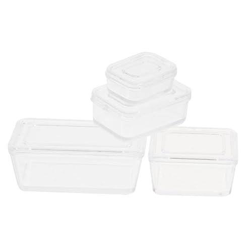 VICASKY 4 Stück Miniatur-Snack-aufbewahrungsboxen Für Puppenhäuser Sicher Und Leicht Dekorative Lebensmittelbehälter Mit Deckel VICASKY 4 Stück Miniatur-Snack-aufbewahrungsboxen Für Puppenhäuser Sicher Und Leicht Dekorative Lebensmittelbehälter Mit Deckel von VICASKY
