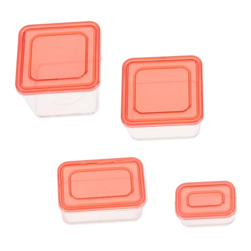 VICASKY Lebendiges Miniatur-lunchboxen-Modell-Set 4-teilig Obstpuppenfiguren-Box Für Mini-hausdekoration Abschlussprojekte von VICASKY