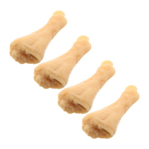 VICASKY 4 Stücke Huhn Fütterung PVC Simulation Gebratene Hühnerbeine Simulation Tier Modelle Kleine Tier von VICASKY