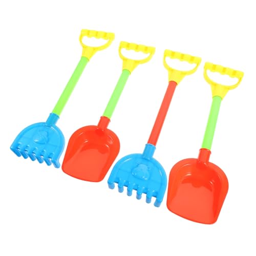 VICASKY Robustes Strandspielzeug Für Kinder – 4-teiliges Set Mit Schaufeln Und Rechen Spielzeug Für Kinder Ideal Zum Spielen Im Sand Sicheres Kunststoffmaterial Leicht Zu Reinigen von VICASKY
