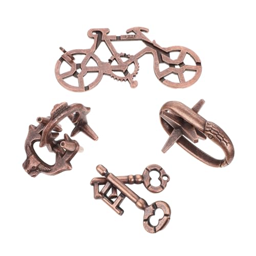 VICASKY 4 Teiliges Rätsel Mit Intellektueller Lösung Für Erwachsene Puzzles Für Erwachsene Kinderspielzeug Kinderpuzzles Kinderpuzzles Chinesisches Ring Entriegelungsspielzeug von VICASKY