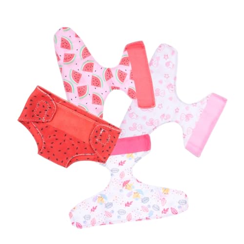 VICASKY 4-teilige Puppenunterwäsche Für 18-Zoll-Spielzeug: Mini-Baby-windelzubehör, Kleidung Mit Wassermelonendruck, Waschbar, Wiederverwendbar, Unterhose Für Säuglinge, Neugeborene, VICASKY 4-teilige Puppenunterwäsche Für 18-Zoll-Spielzeug: Mini-Baby-windelzubehör, Kleidung Mit Wassermelonendruck, Waschbar, Wiederverwendbar, Unterhose Für Säuglinge, Neugeborene, von VICASKY