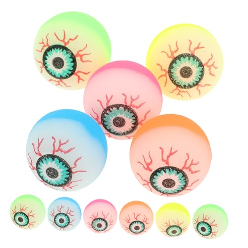 VICASKY 40 Stück Halloween Augapfel-hüpfbälle 32 Mm Aufblasbare Gruselbälle für Partygeschenke Jungen und Mädchen Dekorationen von VICASKY