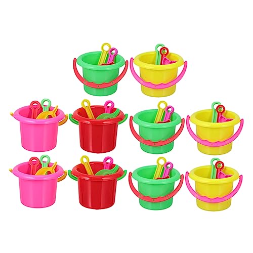 VICASKY 40 Stück Mini Sandspielzeug Set für Teile Bunte Strand Eimer Strandspielzeug für Jungen und Mädchen Fördert Kreativität und Motorische Fähigkeiten Zufällige Farbe Zufällige Farbe von VICASKY