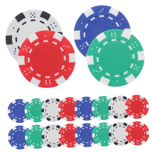 VICASKY 40 Stück aus Kunststoff Runde Spielchips für Poker Brettspiele Zubehör für Zuhause Clubs und Partys VICASKY 40 Stück aus Kunststoff Runde Spielchips für Poker Brettspiele Zubehör für Zuhause Clubs und Partys von VICASKY