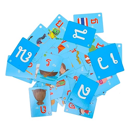 VICASKY 45 Stück Thai Flashcards für Lustige Lernkarten mit Bildern Sprachfähigkeiten Lehrmaterialien für Kleinkinder und Vorschulkinder VICASKY 45 Stück Thai Flashcards für Lustige Lernkarten mit Bildern Sprachfähigkeiten Lehrmaterialien für Kleinkinder und Vorschulkinder von VICASKY