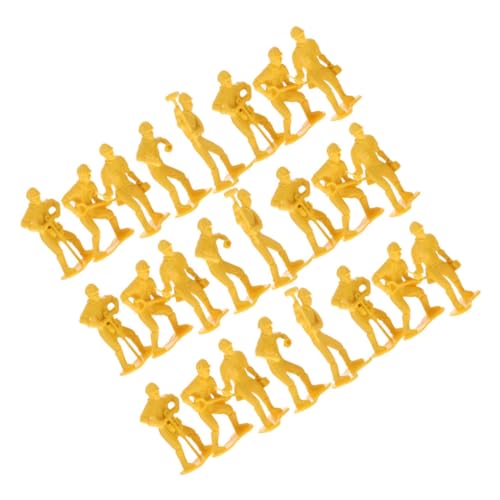 VICASKY 45St Simulationstechnikpuppe Spielzeugtiere Fisch kinderspielzeug für Stehende kleine Leute mit Werkzeug Requisiten für das Szenenlayout Plastik Yellow von VICASKY