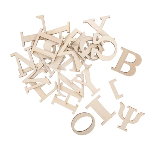 VICASKY Griechische Alphabet-buchstabensteine ​​– 48 Stück Blockbuchstaben Für Kinder Naturholz Lernspielzeug Buchstabenerkennungs- Und Wortspielset von VICASKY