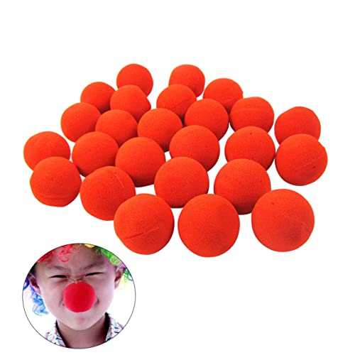 VICASKY 48 Stück Rote Schwamm Clown Nasen Langlebige Kostüm Accessoires für Karneval Halloween Weihnachten Einfache Anbringung für Party und Fasching von VICASKY
