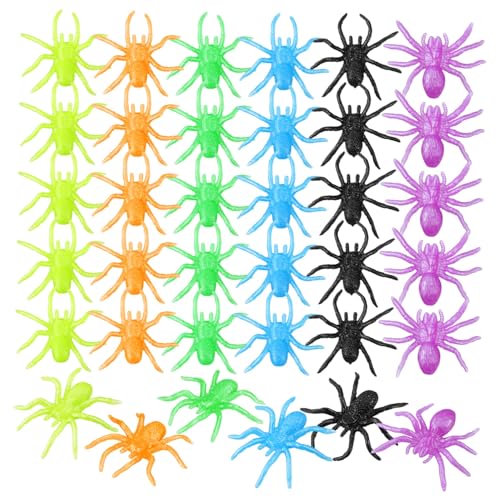 VICASKY 48 Stück Teiliges Halloween Spinnenset aus Dehnbarem TPR Material Realistisch Gestaltete Sichere Weiche Spinnen Farben als Partygeschenk Dekoration und Scherzartikel VICASKY 48 Stück Teiliges Halloween Spinnenset aus Dehnbarem TPR Material Realistisch Gestaltete Sichere Weiche Spinnen Farben als Partygeschenk Dekoration und Scherzartikel von VICASKY