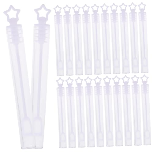 VICASKY 48 Stück Teiliges Transparente Leere Seifenblasenstäbe mit Sternform Leicht zu Reinigen Auslaufsicherer Deckel als Kinderbadspielzeug und Hochzeitsdekoration für Draußen von VICASKY