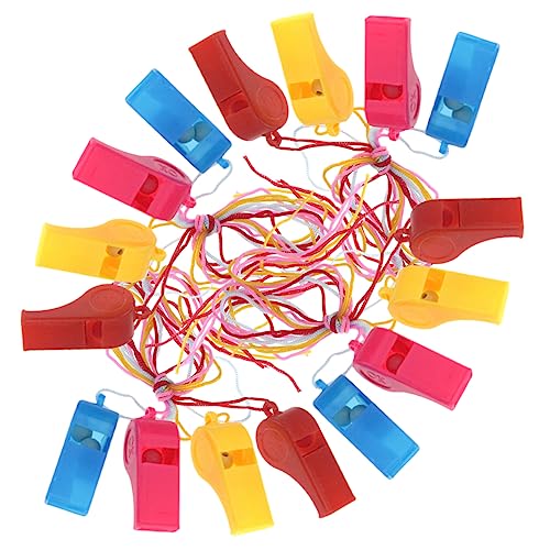 VICASKY 48Stücke Sportpfeifen mit Lanyard Lauter für Schiedsrichter und Farbige Trillerpfeifen Partygeschenk für Spiele und Notfälle von VICASKY