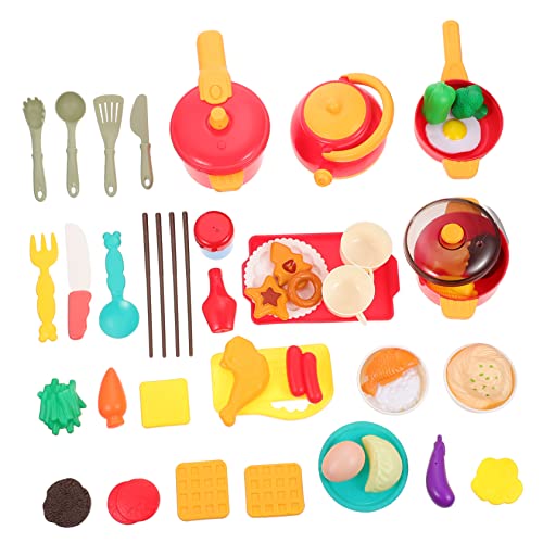 VICASKY 49 Teile/Satz Kinder Küche Spielzeug Set Kochgeschirr Spielzeug Simulation Mahlzeiten Besteck Spielzeug von VICASKY