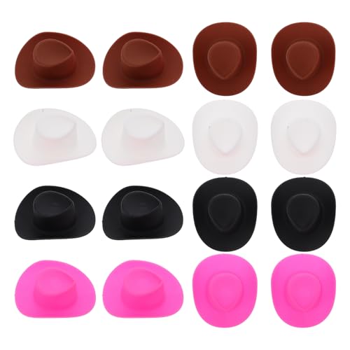 VICASKY 4Pcs Kleine Gelbe Ente Cowboy Hut Cowboy Hüte Cowboy Hüte Babypuppen Stoff Cowboy Hats Cowboy Hats Dekorative Cowboy Hüte Cowboy Mittelstücke Für Tische von VICASKY
