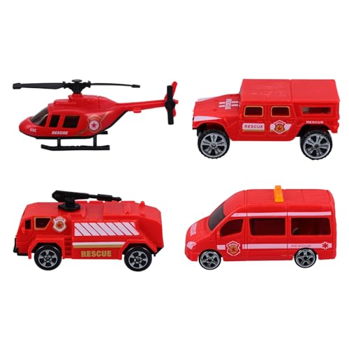 VICASKY 4Stücke Feuerwehrspielzeug für Robuste DIY Modellautos aus Umweltfreundlichen Materialien für Kreatives und Hand Augen Koordination für Kleine VICASKY 4Stücke Feuerwehrspielzeug für Robuste DIY Modellautos aus Umweltfreundlichen Materialien für Kreatives und Hand Augen Koordination für Kleine von VICASKY