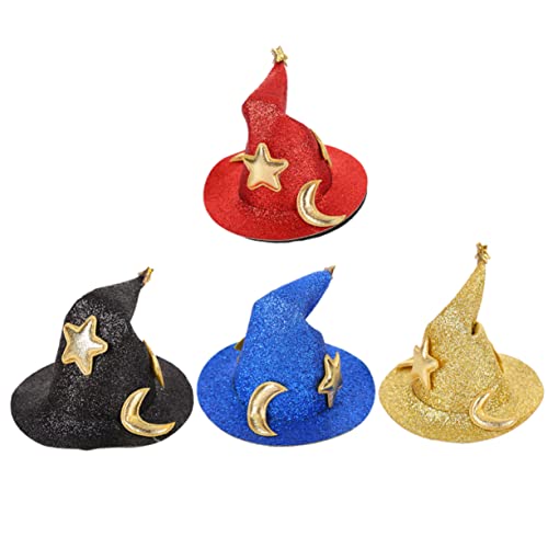 VICASKY 4Stücke Halloween Haarnadeln mit Kleinen Hut Designs für Mädchen Blau Rot Schwarz für Partys Vielseitige Kopfbedeckungen für VICASKY 4Stücke Halloween Haarnadeln mit Kleinen Hut Designs für Mädchen Blau Rot Schwarz für Partys Vielseitige Kopfbedeckungen für von VICASKY