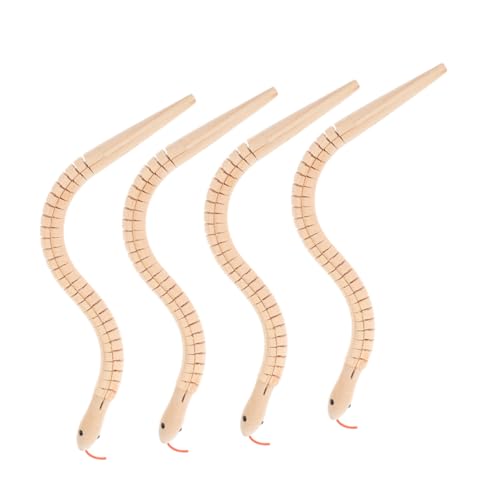 VICASKY 4Stücke Holzschlangen Flexible DIY Spielzeuge zum Bemalen für Unglackierte Gegliederte Schlangen Kreatives Bastelprojekt Motorischen Fähigkeiten VICASKY 4Stücke Holzschlangen Flexible DIY Spielzeuge zum Bemalen für Unglackierte Gegliederte Schlangen Kreatives Bastelprojekt Motorischen Fähigkeiten von VICASKY