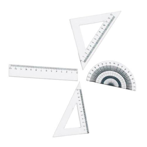 VICASKY 4Stücke Puppenhaus Lineale Präzise Messwerkzeuge Stilvolles Zubehör für Mini Häuser Vielseitige Anwendung für Kreative Projekte und Dekorationen von VICASKY
