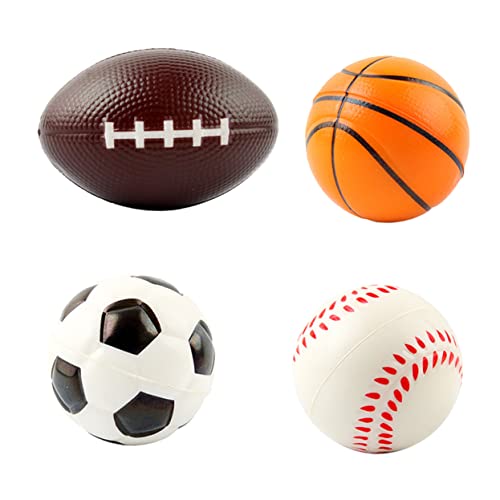 VICASKY 4Stücke Sport Ball Squeeze Stressabbau Für Sensorisches Fidget Handball Basketball Und Fußball von VICASKY