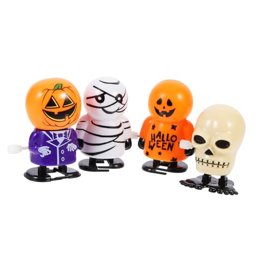 VICASKY 4Stücke Teiliges Halloween Aufwickelspielzeug Kreative Uhrwerksspielzeuge für Skelett Kürbis und Lustige Partygeschenke für Halloween Dekoration und Spiele VICASKY 4Stücke Teiliges Halloween Aufwickelspielzeug Kreative Uhrwerksspielzeuge für Skelett Kürbis und Lustige Partygeschenke für Halloween Dekoration und Spiele von VICASKY