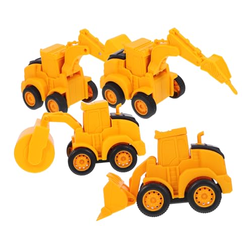 VICASKY 4Stücke Verwandlungsfähiges LKW Modell mit Robustem Design für Baustellen und Sandspiel Kleine Hände und Kreative von VICASKY