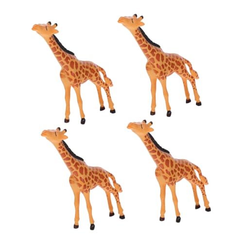 VICASKY 4pcs Miniatur -Giraffe -Figuren Mini Wild Dschungel Tiere Figuren Kuchen -Topper Für DIY Moos Succulent Lansacpe Terrarium Home Decor von VICASKY