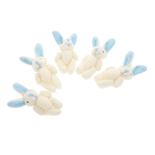 VICASKY 5 Mini-plüschhasen: Entzückende Kleine Stofftiere, Weiches Kaninchenspielzeug Für Zuhause, Büro, Kinderzimmer, Dekoration, Osterkörbchenfüllung Und Partygeschenke von VICASKY