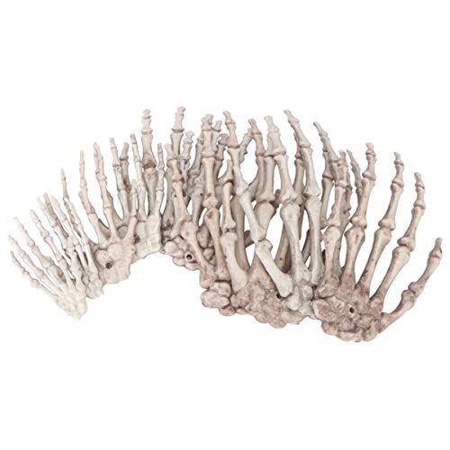 VICASKY 5 Paar Halloween-Totenkopfhände Realistische Abgetrennte Plastik-Skelett-Klauen In Lebensgröße Grau Für Halloween-Requisiten Spukhaus-Accessoire Grau VICASKY 5 Paar Halloween-Totenkopfhände Realistische Abgetrennte Plastik-Skelett-Klauen In Lebensgröße Grau Für Halloween-Requisiten Spukhaus-Accessoire Grau von VICASKY