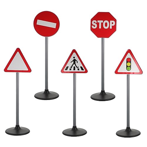 VICASKY 5 STK Verkehrszeichen Müllwagen Kleinkindspielzeug Ferngesteuertes Auto Konstruktionsspielzeug Sensorisches Abs-Kunststoff Rot VICASKY 5 STK Verkehrszeichen Müllwagen Kleinkindspielzeug Ferngesteuertes Auto Konstruktionsspielzeug Sensorisches Abs-Kunststoff Rot von VICASKY