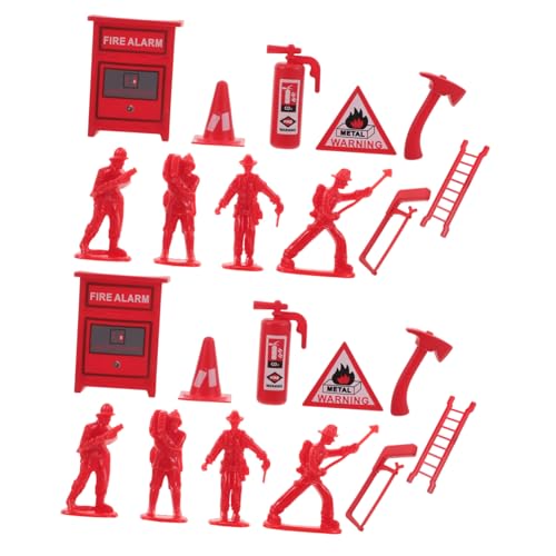 VICASKY 5 Sätze Feuerwehrspielzeug mit Mini-feuerwehrmann-Figuren und Mini-feuerlöschern Sicheres Kunststoffmaterial Fördert Teamwork und Kreatives Rollenspiel für Puppenhaus VICASKY 5 Sätze Feuerwehrspielzeug mit Mini-feuerwehrmann-Figuren und Mini-feuerlöschern Sicheres Kunststoffmaterial Fördert Teamwork und Kreatives Rollenspiel für Puppenhaus von VICASKY