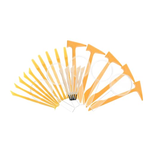VICASKY 5 Sätze Graben Werkzeuge Miniaturstatuen Konsolenpalette Grabungswerkzeug für DIY Archäologie Gartengeräte für -Gartengeräte PVC Orange von VICASKY