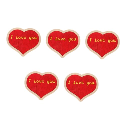VICASKY 5 Sätze Handgemachtes Holzherz Puzzle Rotes Großes Jigsaw Robust und Tragbar Dekoratives Herzspiel für Hochzeit Valentinstag und Jahrestag und Wohnaccessoire VICASKY 5 Sätze Handgemachtes Holzherz Puzzle Rotes Großes Jigsaw Robust und Tragbar Dekoratives Herzspiel für Hochzeit Valentinstag und Jahrestag und Wohnaccessoire von VICASKY