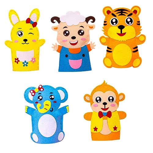 VICASKY Handgemachtes Näh-bastelset 5-teiliges Handpuppen-Set Für Kinder Rollenspiel-Spielzeug Handpuppen Für Kinder von VICASKY