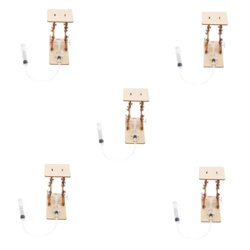 VICASKY 5 Sätze Hydraulischer Holz Elevator Bausatz Wissenschaftliches Experimentier für Kreatives Lernspielzeug Fähigkeiten und Denkvermögen für Holzspielzeug Ab Jahren von VICASKY