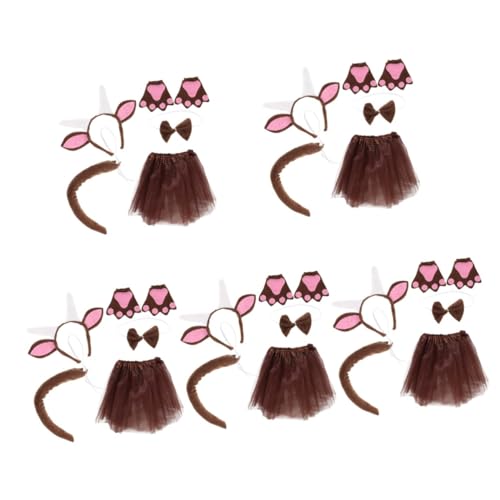 VICASKY 5 Sätze Teiliges Tierkostüm mit Verstellbarem Ziegenhörner Stirnband und Fliege Kuscheliges Party Accessoire für Frauen und Leichtes Wiederverwendbares Cosplay Zubehör VICASKY 5 Sätze Teiliges Tierkostüm mit Verstellbarem Ziegenhörner Stirnband und Fliege Kuscheliges Party Accessoire für Frauen und Leichtes Wiederverwendbares Cosplay Zubehör von VICASKY