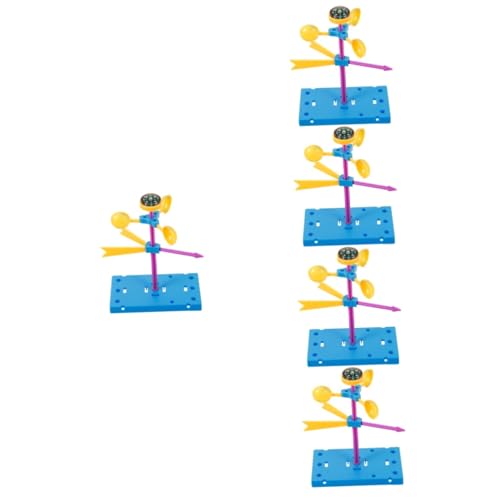 VICASKY 5 Sätze Windfahne Bausatz Spielzeug Zusammenbauen DIY-montagespielzeug Kit Für Pädagogische Experimente DIY-vorbau-Kits Stammlernspielzeug Kind Handbuch Plastik Modell von VICASKY