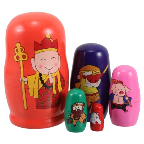 VICASKY Puppen Für Kinder 5-lagige Russische Matrjoschkas Tangseng Wukong von VICASKY
