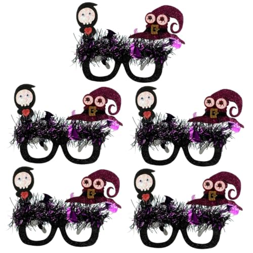 VICASKY 5 Stück Halloween Partybrille Erwachsene Halloween Themed Eyeglasses Leichte Bequeme und Robuste Verkleidungsbrille für Cosplay Foto Requisiten Einheitsgröße VICASKY 5 Stück Halloween Partybrille Erwachsene Halloween Themed Eyeglasses Leichte Bequeme und Robuste Verkleidungsbrille für Cosplay Foto Requisiten Einheitsgröße von VICASKY