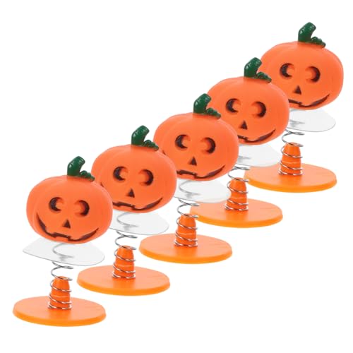 VICASKY 5-teilige Hüpfkürbispuppe – Halloween-Spielzeug Mit Feder Halloween-Spielzeug Für Kinder Partygeschenke von VICASKY