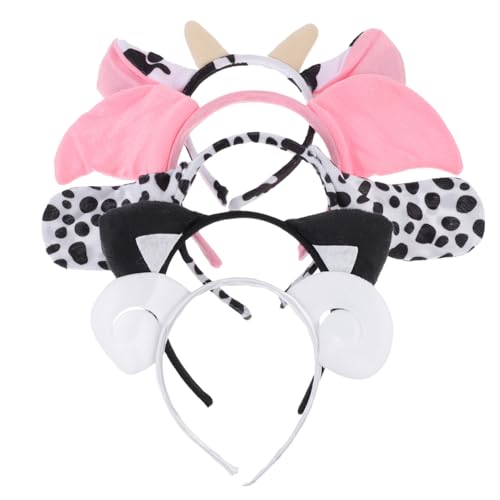 VICASKY 5 Stück Kinder Kopfschmuck Stirnbänder Cosplay Haarreifen aus Plüsch für Partys Halloween Weihnachten und Kostüme von VICASKY