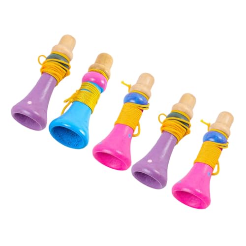 VICASKY 5 Stück Kinderinstrumente für Trompeteninstrumente musikalisches für Kindertrompete Trompete Kindermusikinstrumente hölzern von VICASKY