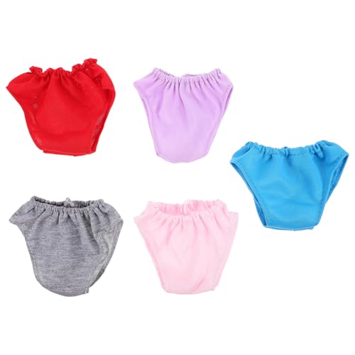 VICASKY 5 Stück Mehrteiliges Puppenunterhosen Set aus leichtem verstellbarem und wiederverwendbarem Material in Violett Rosa Rot und Blau Praktisches Puppenkleidungszubehör VICASKY 5 Stück Mehrteiliges Puppenunterhosen Set aus leichtem verstellbarem und wiederverwendbarem Material in Violett Rosa Rot und Blau Praktisches Puppenkleidungszubehör von VICASKY