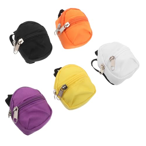 VICASKY 5 Stück Mini Rucksack Schlüsselanhänger mit Zipper Kleine Münztasche und Mini Doll Bag Multifunktionale Reise Coin Pouch für Schlüssel Lippenbalsam und Damen Robuste VICASKY 5 Stück Mini Rucksack Schlüsselanhänger mit Zipper Kleine Münztasche und Mini Doll Bag Multifunktionale Reise Coin Pouch für Schlüssel Lippenbalsam und Damen Robuste von VICASKY