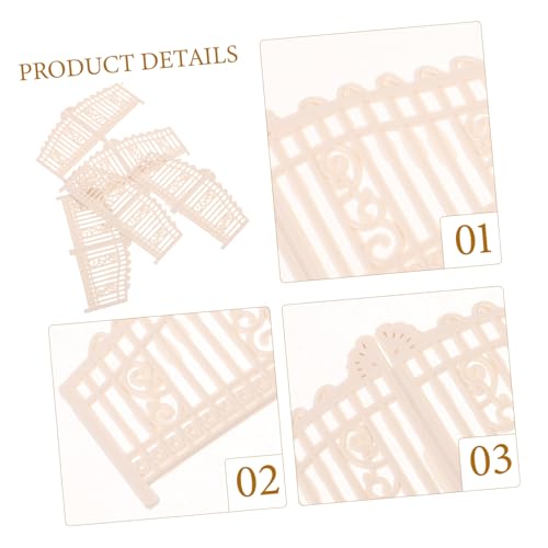 VICASKY 5 Stück Miniatur Gartentor aus Flexiblem Kunststoff Dekorativer Zaun für DIY Sandtisch Puppenhaus und Miniaturgarten Realistische Kleine Gartenpforte für Modellbau und von VICASKY