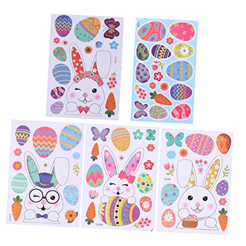 VICASKY 5 Stück Osteraufkleber Easter Bunny Ostern ostegeschenke Easter Presents Ostern Fenstersticker Set Easter Present PVC-Aufkleber Ostern dekorativer Aufkleber Fensteraufkleber VICASKY 5 Stück Osteraufkleber Easter Bunny Ostern ostegeschenke Easter Presents Ostern Fenstersticker Set Easter Present PVC-Aufkleber Ostern dekorativer Aufkleber Fensteraufkleber von VICASKY