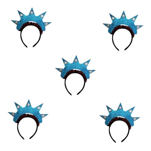 VICASKY 5 Stück Patriotisches Stirnband Unabhängigkeitstag mit Glitzer und Tinsel Robustes Of July Party Headband für Damen Stilvolles Amerikanisches Haaraccessoire zum Nationalfeiertag von VICASKY