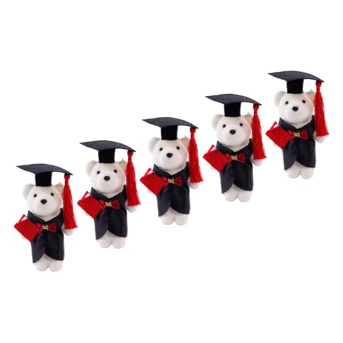 VICASKY 5 Stück Puppe Abschlussfeier Zarter Ausgestopfter Bär Abschlussfeier Ausgestopfte Bären Abschlussbär Kleine Bärenpuppe Plüschbär Geschenkbär Ornament Cartoon Ausgestopfte Bären von VICASKY