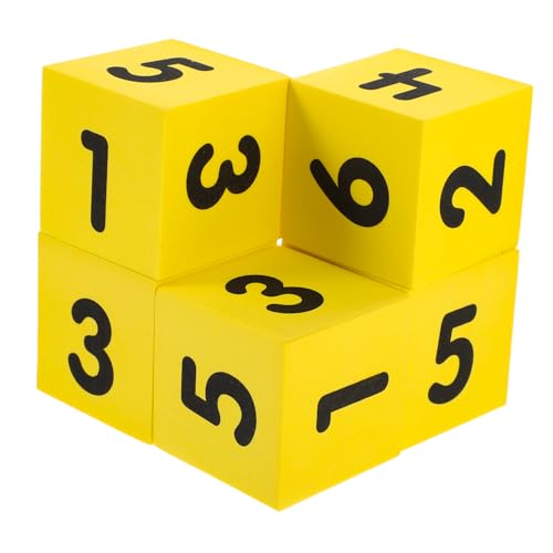 VICASKY 5 Stück Schaumwürfel kinderspielzeug brettspiel Würfel für Partyspiele Klassenzimmerzubehör Spielwürfel mehrseitige Würfel DIY-Würfel Partywürfel Eva Gelb VICASKY 5 Stück Schaumwürfel kinderspielzeug brettspiel Würfel für Partyspiele Klassenzimmerzubehör Spielwürfel mehrseitige Würfel DIY-Würfel Partywürfel Eva Gelb von VICASKY