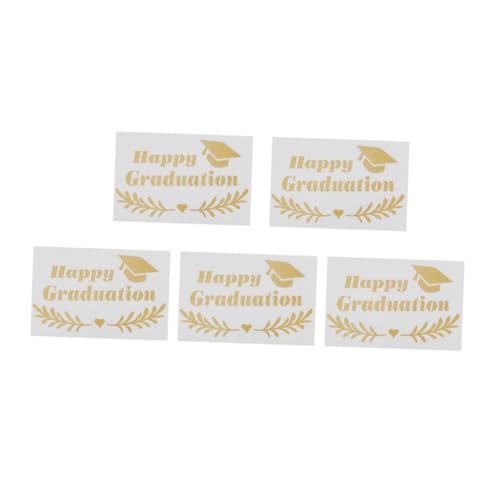 VICASKY 5 Stück Selbstklebende Aufkleber für Luftballons abschlussgeschenk Party Decoration Goldene Ballon-Dekoration Ballonaufkleber für den Abschluss Graduierungsabziehbilder von VICASKY